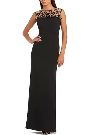 Mac Duggal Sleeveless Crepe Gown with Embellished Bows