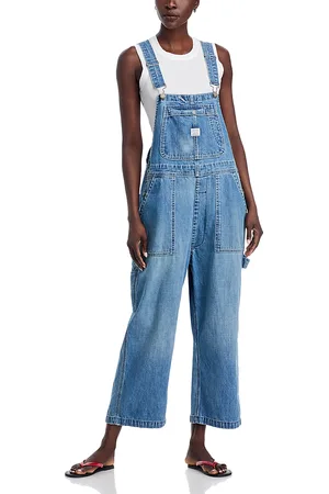 Denimist Cropped Denim Overalls