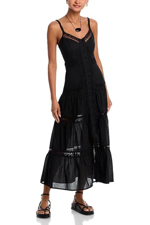 Aqua Lace Inset Midi Dress