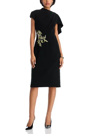 Teri Jon by Rickie Freeman Embellished Cape Dress