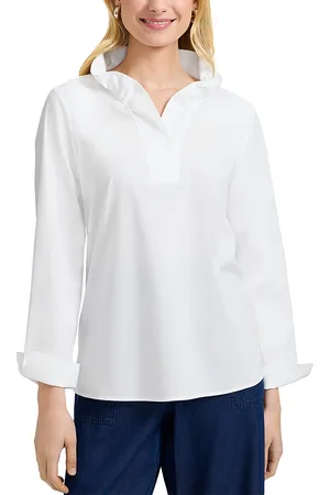 Foxcroft Tammy Long Sleeve Popover Top