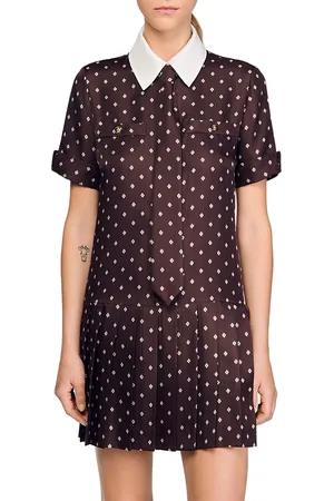 Sandro Printed Mini Dress