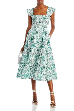 Aqua Calypso Tiered Smocked Dress