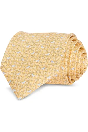 Salvatore Ferragamo Silk Classic Puzzle Dog Tie