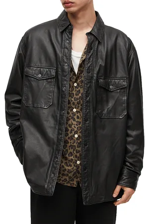 AllSaints Otaru Leather Shirt Jacket