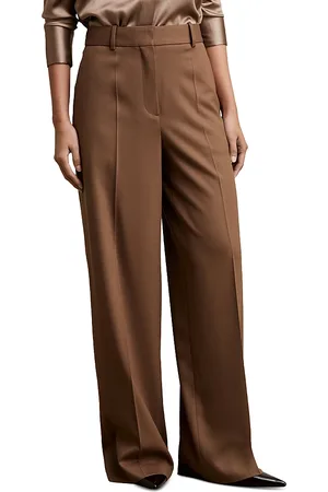 Reiss Solene Wool Blend Wide Leg Pants