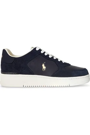 Ralph Lauren Masters Court Leather Suede Sneakers