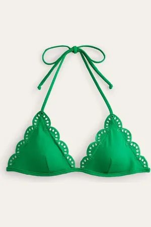 Boden Broderie Triangle Bikini Top Women