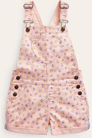 Boden Heart Pocket Short Overalls Girls Boden