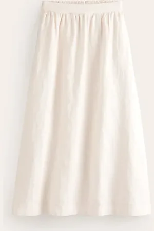 Boden Florence Linen Midi Skirt Women