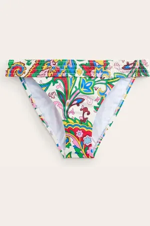 Boden Milos Smocked Bikini Bottoms Women