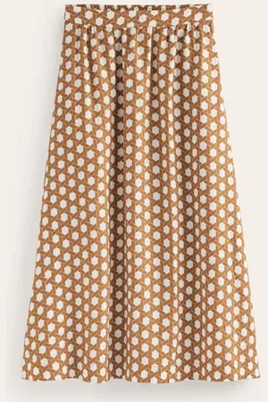 Boden Florence Linen Midi Skirt Women