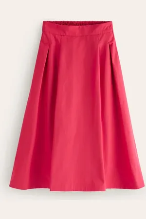 Boden Isabella Taffeta Midi Skirt Women