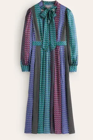Boden Pussy Bow Midi Dress Women