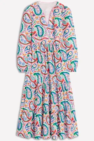 Boden Violet Cotton Midi Dress Women