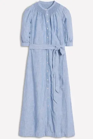 Boden Ada Linen Midi Dress Women