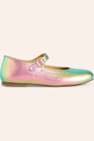 Boden Leather Mary JanesIridescent Gold Metallic Girls