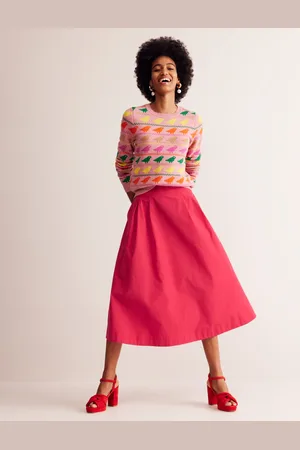 Boden Isabella Taffeta Midi SkirtCherry Jam Women