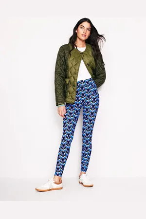 Boden High Waist Pocket LeggingsDirectoire Blue, Blossom Stamp Women