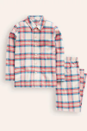 Boden Woven Pajamas SetIvory Multi Check Boys