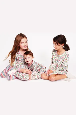 Boden Snug Henley PyjamasVanilla White Ballet Toile Girls
