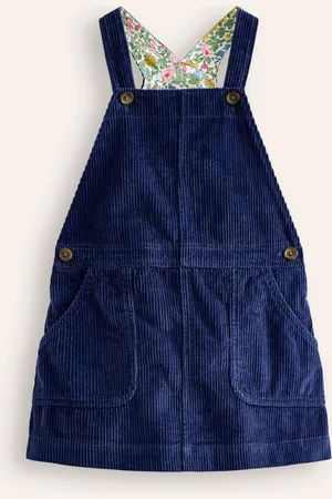 Boden Dungaree DressCollege Navy Cord Girls