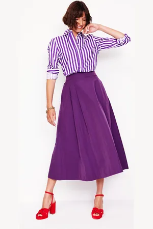 Boden Isabella Taffeta Midi SkirtViola Women