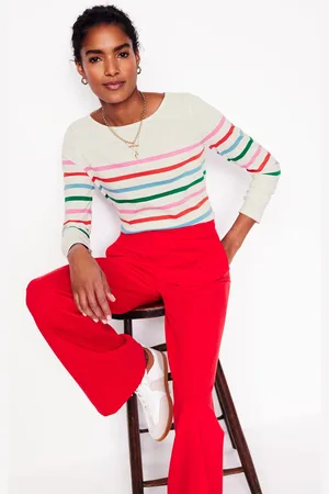 Boden Ella Long Sleeve BretonIvory, Multi Placement Women