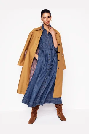Boden Mila Denim Midi Shirt DressMid Vintage Women