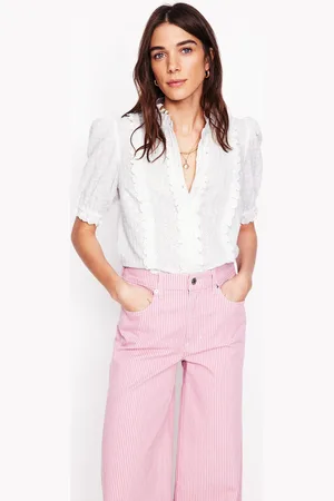 Boden Feminine Cotton BlouseWhite Women