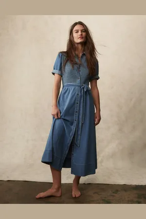 Boden Amber Denim Midi DressLight Vintage Denim Women