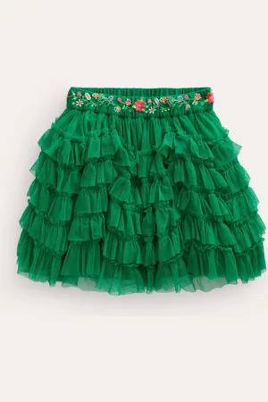 Boden Ruffle Tulle SkirtVeridian Green Girls