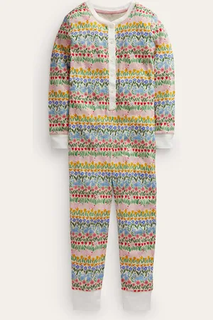 Boden Snug AllInOne PajamasSpring Time Floral Girls