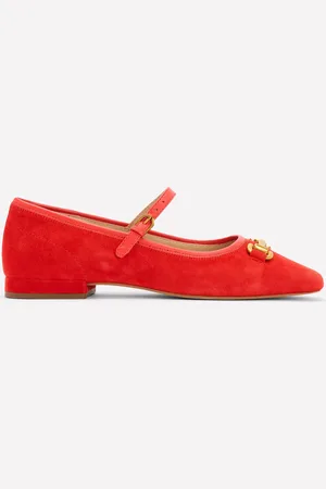 Boden Iris Snaffle Mary Jane FlatRed Women