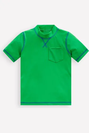 Boden Short Sleeve Rash VestSapling Green Boys