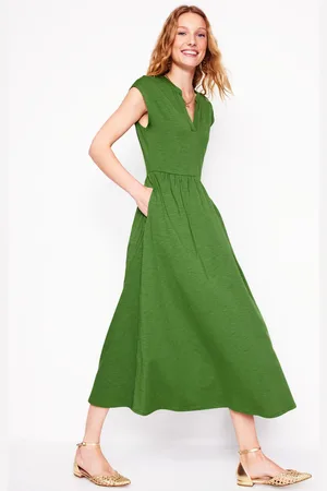 Boden Chloe Jersey Midi DressPromenade Green Women
