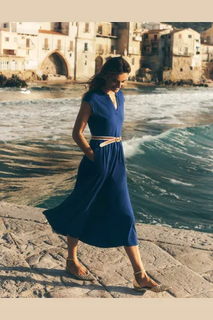 Boden Chloe Jersey Midi DressStarboard Blue Women