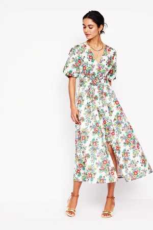 Boden Lillian Cotton Midi DressMulti, Bouquet Cluster Women