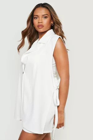 Boohoo Womens Plus Tie Side Sleeveless Blazer & Short Co-Ord - - 12