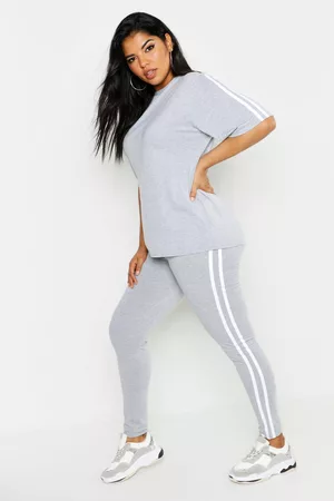 Boohoo Womens Plus Stripe Short Sleeve Loungewear Set - - 12