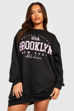 Plus Brooklyn New York Printed Sweat Dress