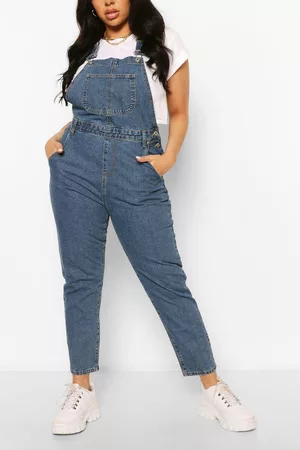 Boohoo Women Jeans - Womens Plus Denim Boyfriend Overalls - - 18