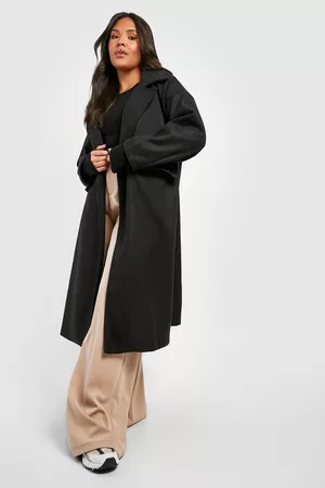 Boohoo Women Oversized Jackets - Womens Plus Premium Wool Look Oversized Coat - - 24