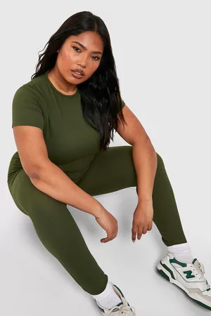 Boohoo Women Shorts - Womens Plus Seamless Rib Short Sleeve Unitard Jumpsuits - - 12
