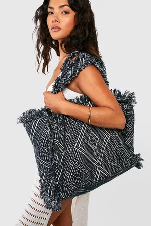 Boohoo Women Tote bags - Womens Oversized Woven Beach Tote - - One Size