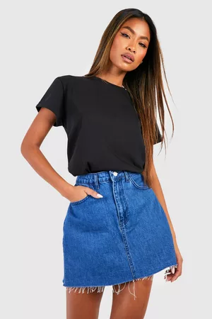 Boohoo Women Denim Mini Skirts - Womens Denim Mini Skirt - - 2