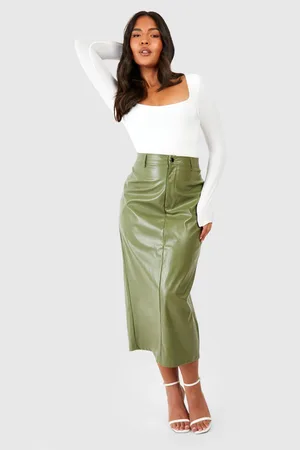 Khaki pencil skirt clearance 7xl