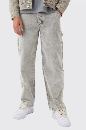 Extreme Baggy Rigid Multi Cargo Pocket Acid Wash Jean