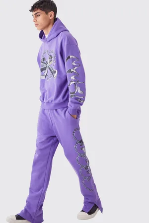 Purple sweatsuit online mens