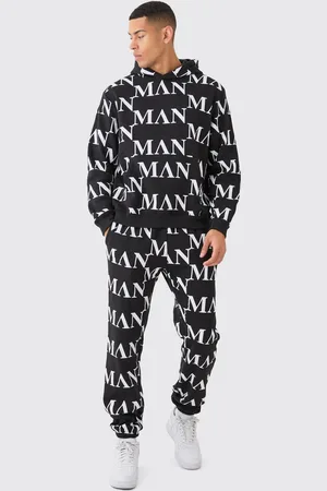 All Over Man Printed Hooded Tracksuit